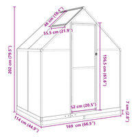 Telaio Serra con Base Argento 169x114x202 cm in Alluminio 4005825