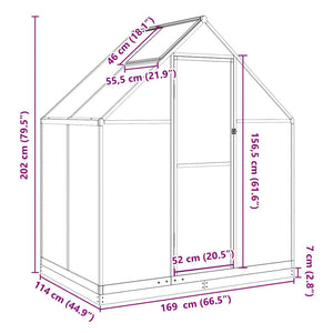 Telaio Serra con Base Antracite 169x114x202 cm in Alluminio 4005827