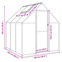 Telaio Serra con Base Argento 169x169x195 cm in Alluminio 4005828