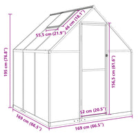 Telaio Serra con Base Antracite 169x169x195 cm in Alluminio 4005830