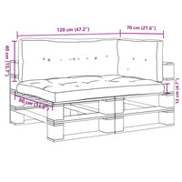 Cuscini per Pallet 3 pz Antracite in Tessuto 3217123