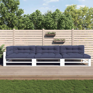 Cuscini per Pallet 7 pz Blu Marino in Tessuto 3217155