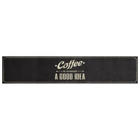 Tappeto da Cucina Lavabile Testo Caffè 60x300 cm in Velluto 4005598