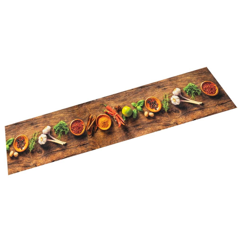 Tappeto da Cucina Lavabile Spezie 60x180 cm Velluto 4005606