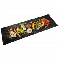 Tappeto da Cucina Lavabile Spezie 60x180 cm Velluto 4005615