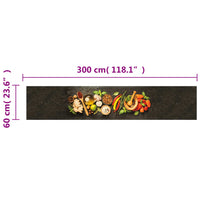 Tappeto da Cucina Lavabile Spezie 60x300 cm Velluto 4005616