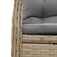 Sedie da Giardino Reclinabili 2 pz Beige Polyrattan 368655