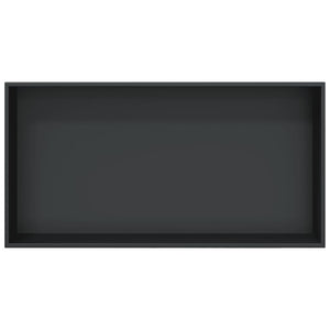 Nicchia per Doccia Nero Opaco 62x32x9cm in Acciaio Inox 4005130