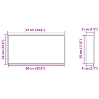 Nicchia per Doccia Nero Opaco 62x32x9cm in Acciaio Inox 4005130