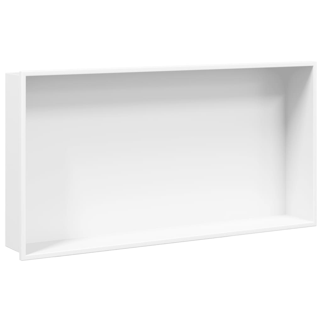 Nicchia per Doccia Bianco Opaco 62x32x9cm in Acciaio Inox 4005131