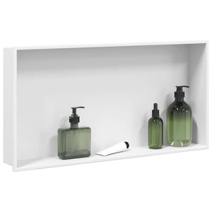 Nicchia per Doccia Bianco Opaco 62x32x9cm in Acciaio Inox 4005131