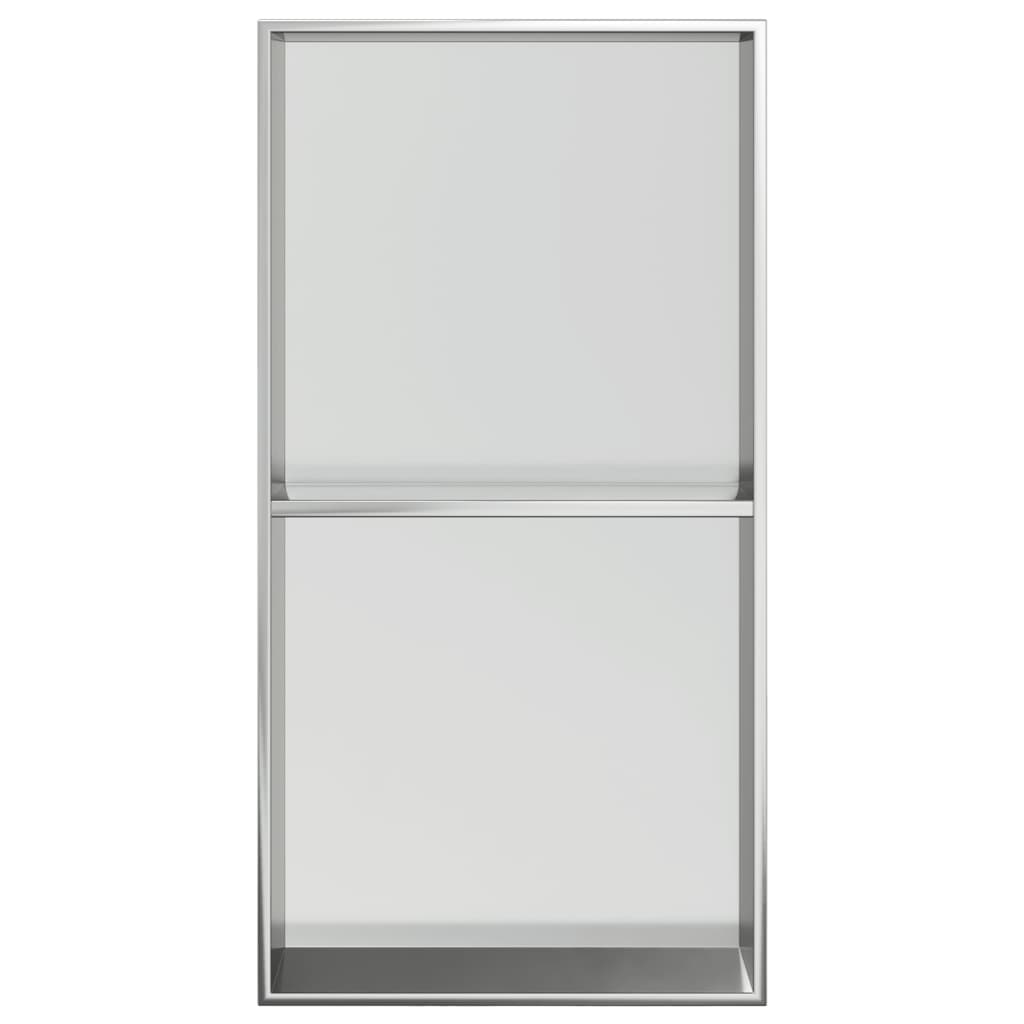 Nicchia per Doccia Argento Spazzolato 32x62x9cm in Acciaio Inox 4005132