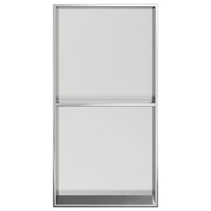 Nicchia per Doccia Argento Spazzolato 32x62x9cm in Acciaio Inox 4005132