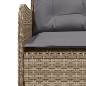 Divano da Giardino con Cuscini a L Beige in Polyrattan 369003