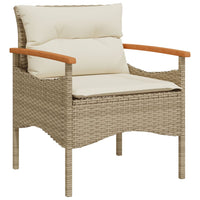 Set Divano da Giardino 3 pz con Cuscini Beige in Polyrattan 368406