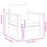 Set Divani da Giardino 4pz con Cuscini Legno Massello di Acacia 3214843