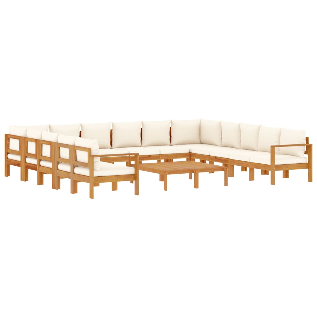 Set Divani da Giardino 10pz con Cuscini Legno Massello Acacia 3214855