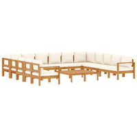 Set Divani da Giardino 10pz con Cuscini Legno Massello Acacia 3214855