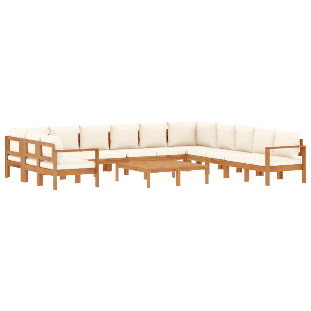 Set Divano Giardino 9 pz con Cuscini Legno Massello di Acacia 3214856