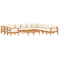 Set Divano Giardino 9 pz con Cuscini Legno Massello di Acacia 3214856