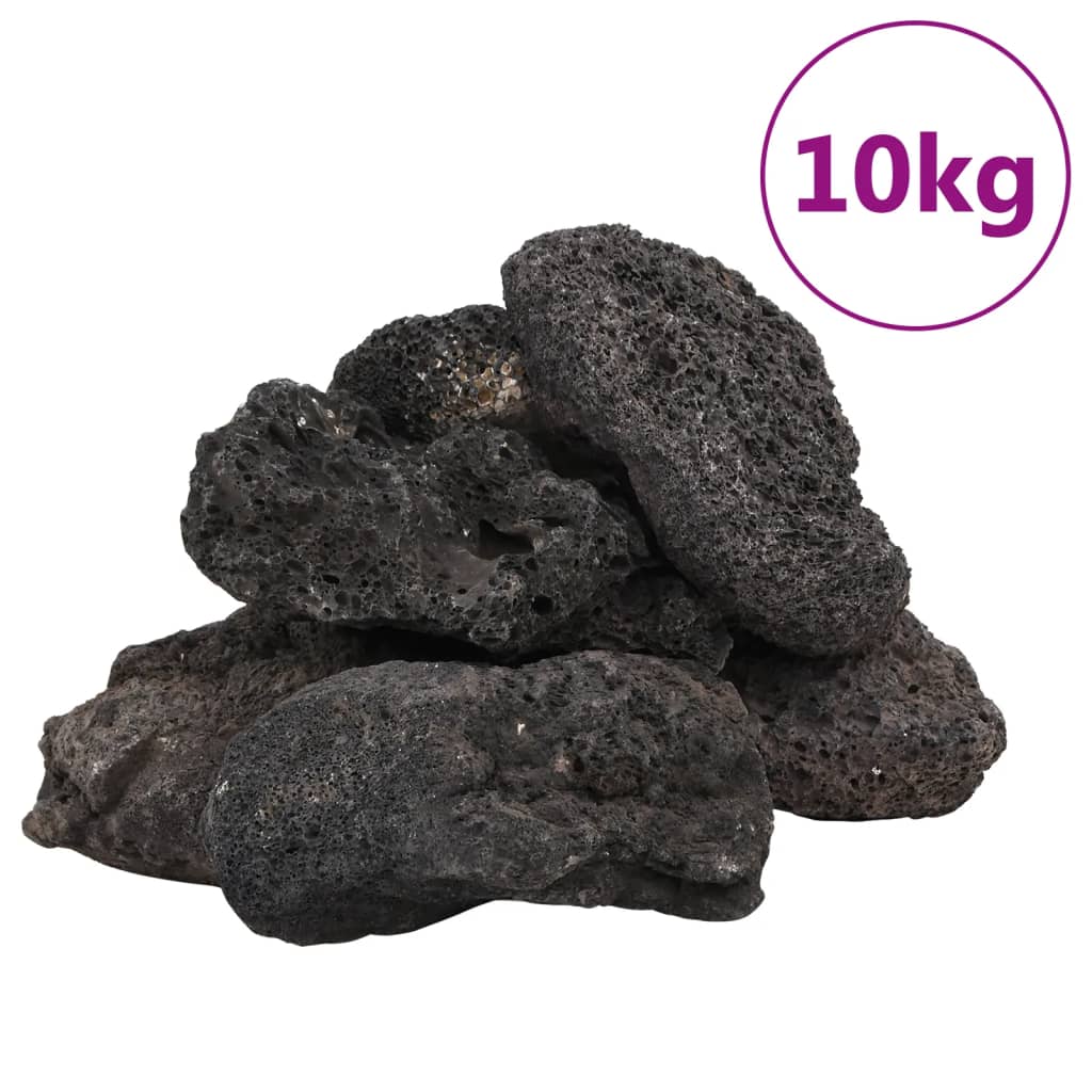 Rocce Vulcaniche 10 kg Nere 10-30 cm 3217188