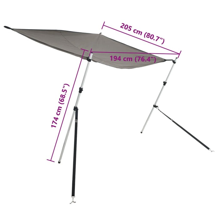 Set Estensione Tendalino a T Antracite 174x205x(115-194) cm 3217203