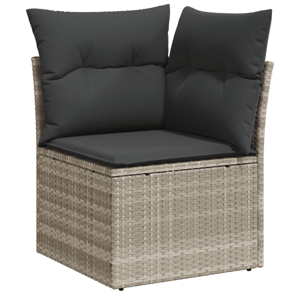 Set Divano da Giardino 8pz con Cuscini Grigio Chiaro Polyrattan 3219941