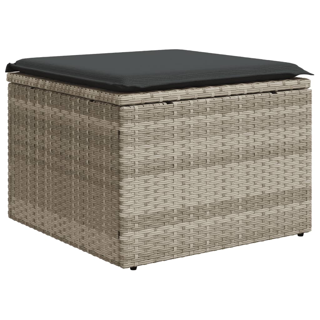 Set Divano da Giardino 6pz con Cuscini Grigio Chiaro Polyrattan 3220101