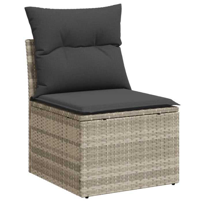 Set Divano da Giardino 6pz con Cuscini Grigio Chiaro Polyrattan 3220161