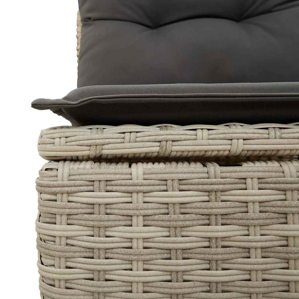 Set Divano da Giardino 6pz con Cuscini Grigio Chiaro Polyrattan 3220191