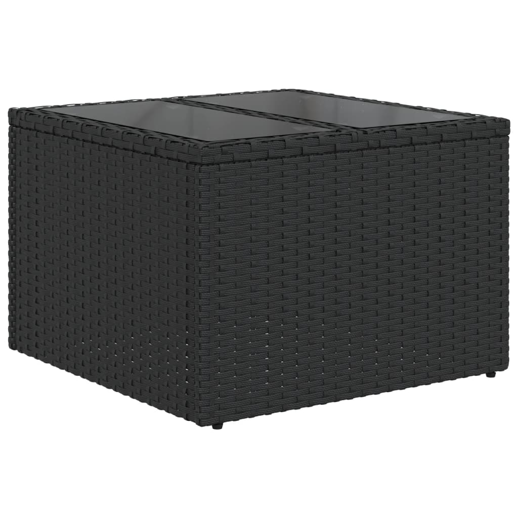 Set Divani da Giardino con Cuscini 7pz Nero Polyrattan 3220234