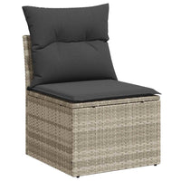 Set Divano da Giardino 6pz con Cuscini Grigio Chiaro Polyrattan 3220461