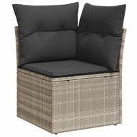 Set Divano da Giardino 6pz con Cuscini Grigio Chiaro Polyrattan 3221391