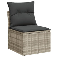 Set Divano da Giardino 6pz con Cuscini Grigio Chiaro Polyrattan 3221391