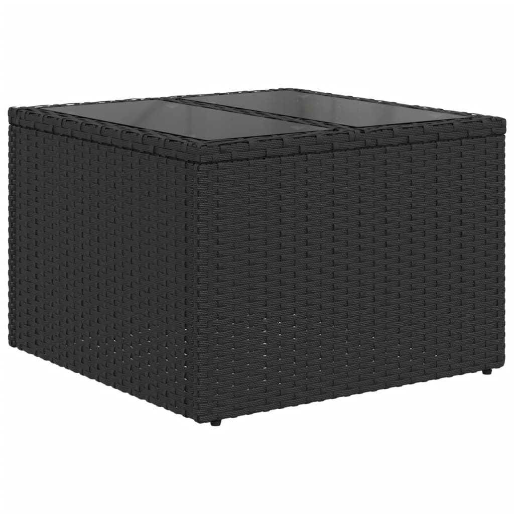 Set Divani da Giardino con Cuscini 7pz Nero Polyrattan 3221394