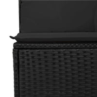 Set Divani da Giardino con Cuscini 7pz Nero Polyrattan 3221394