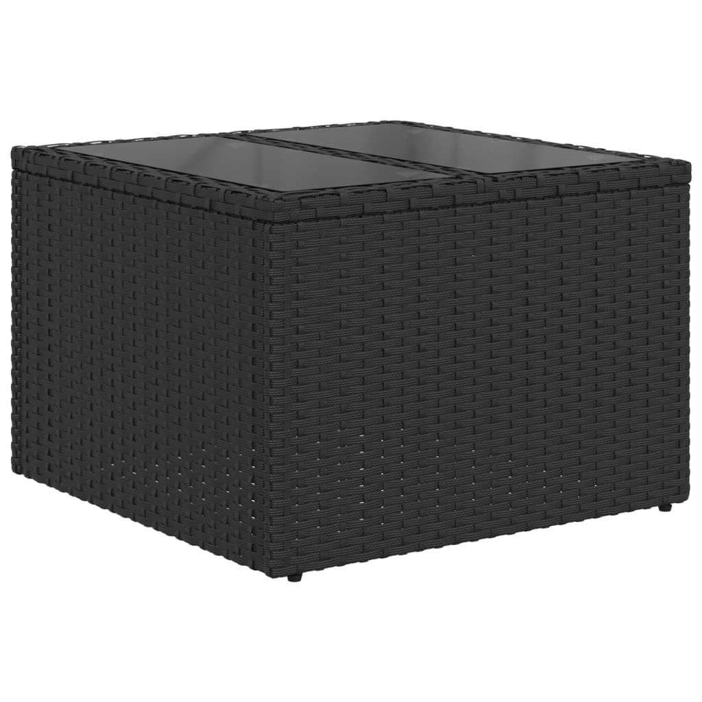 Set Divani da Giardino con Cuscini 7pz Nero Polyrattan 3221395