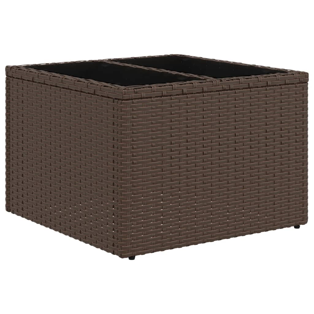 Set Divani da Giardino 10pz con Cuscini in Polyrattan Marrone 3221852