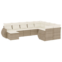 Set Divano da Giardino 10 pz con Cuscini Beige in Polyrattancod mxl 90345