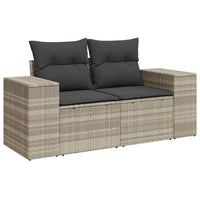 Set Divano da Giardino 5pz con Cuscini Grigio Chiaro Polyrattan 3222291