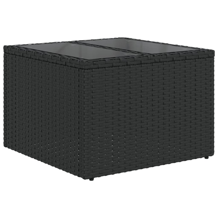 Set Divani da Giardino con Cuscini 7pz Nero Polyrattan 3222315