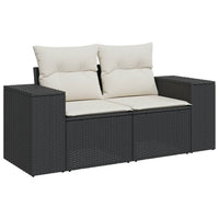 Set Divani da Giardino con Cuscini 8 pz Nero in Polyrattan 3222335