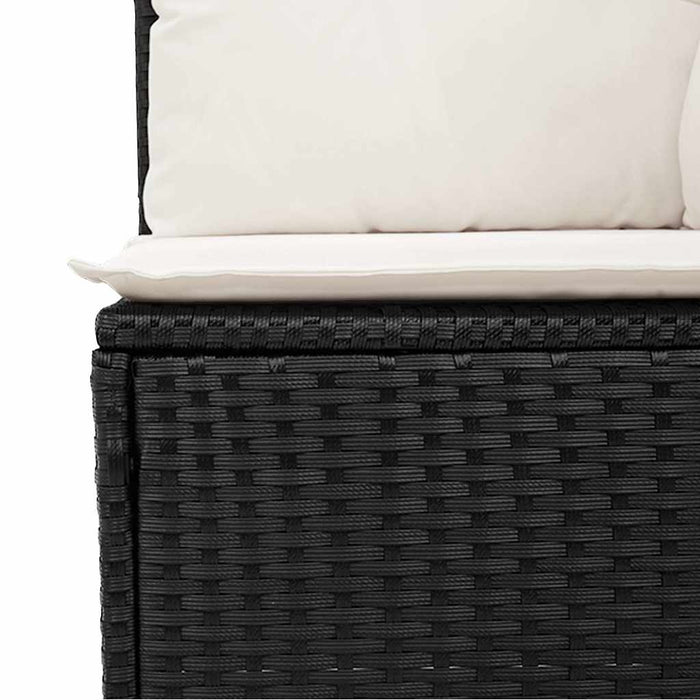 Set Divani da Giardino con Cuscini 7pz Nero Polyrattan 3222595