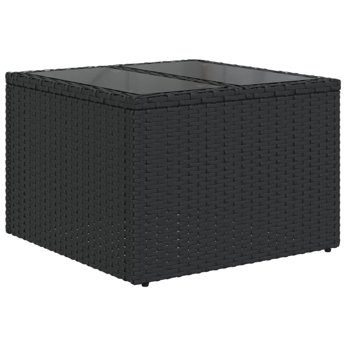 Set Divani da Giardino con Cuscini 7pz Nero Polyrattan 3222634