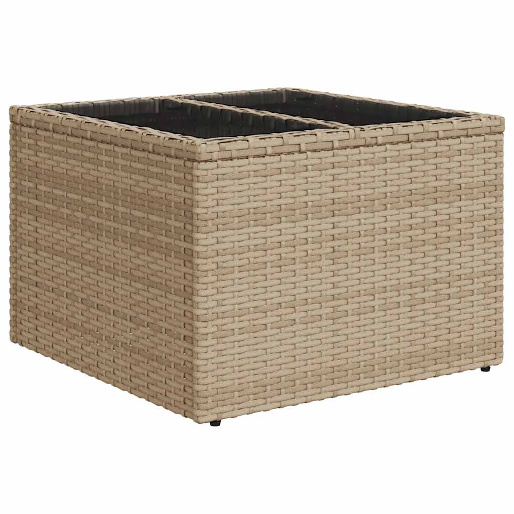 Set Divani da Giardino 7 pz con Cuscini Beige in Polyrattan 3222867