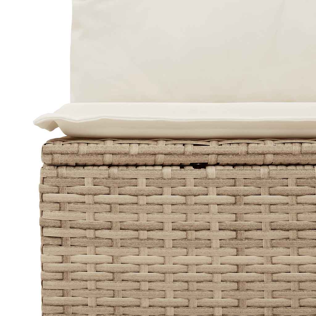 Set Divani da Giardino 7 pz con Cuscini Beige in Polyrattan 3222867