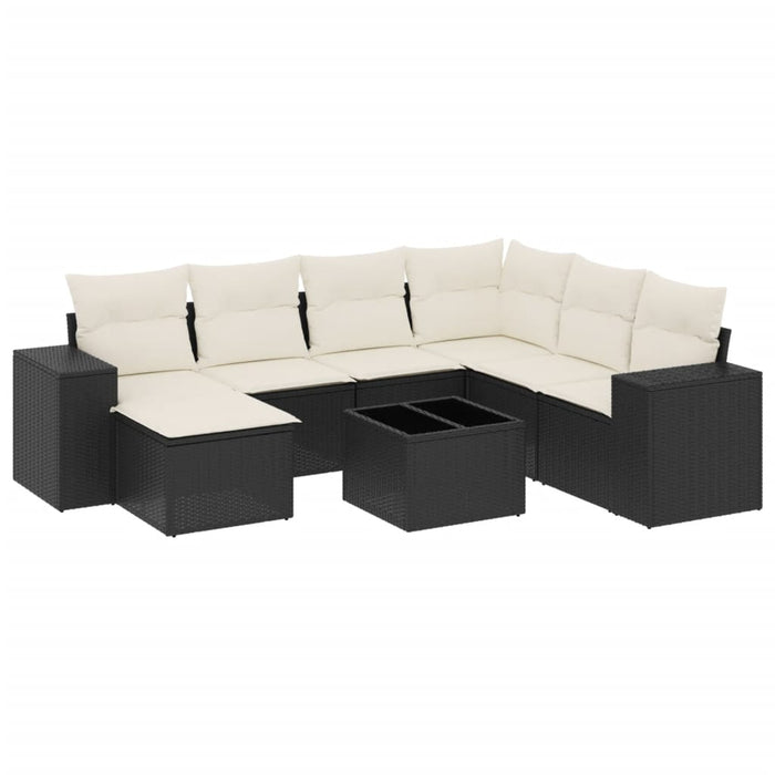 Set Divani da Giardino con Cuscini 8 pz Nero in Polyrattancod mxl 88913