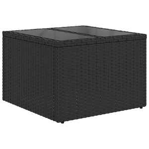 Set Divani da Giardino con Cuscini 7pz Nero Polyrattan 3222924