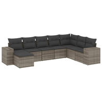 Set Divano da Giardino 8 pz con Cuscini Grigio in Polyrattancod mxl 113321