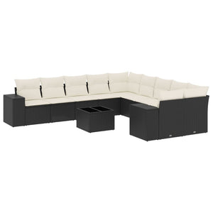 Set Divani da Giardino 11 pz con Cuscini in Polyrattan Nerocod mxl 88771